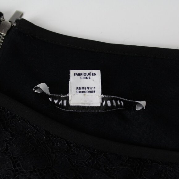 Diane Von Furstenberg Sz 4 Scotia Black Lace Pencil Skirt full Zip back DVF - Picture 7 of 10
